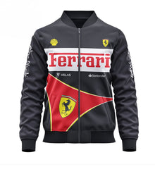 Black F-1 Ferrari bomber jacket