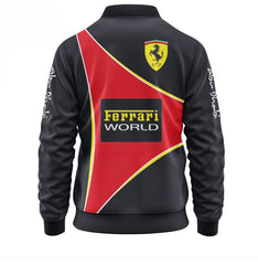 Black F-1 Ferrari bomber jacket