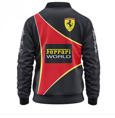 Black F-1 Ferrari bomber jacket