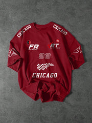 Premium mahroon chicago shirt