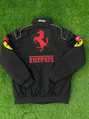 Embroidered Ferrari premium Black jacket