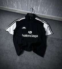 Black balenciaga printed zipper