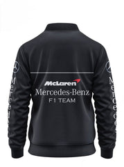 Black F-1 Mercedes Mclaren Bomber jacket