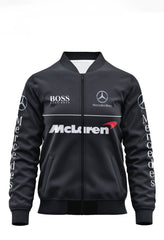 Black F-1 Mercedes Mclaren Bomber jacket