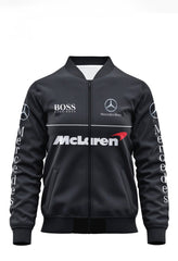 Black F-1 Mercedes Mclaren Bomber jacket
