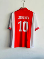 AJAX 1997-98 HOME KIT LITMANEN FIVESLEEVE POLO