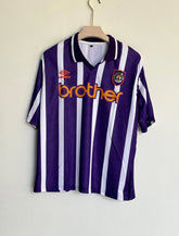 MANCHESTER CITY 1992-93 AWAY KIT FIVESLEEVE POLO PRINTED