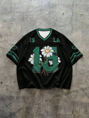 California Best Black Mesh Daisy Jersey