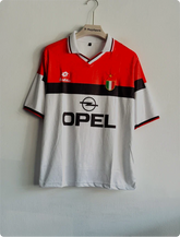ACMILAN 1994-95 AWAY KIT MALDINI FIVESLEEVE POLO PREMIUM