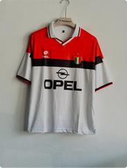 ACMILAN 1994-95 AWAY KIT MALDINI FIVESLEEVE POLO PREMIUM