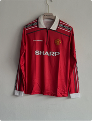 MANCHESTER UNITED 1998-99 HOME KIT BECKHAM FULLSLEEVE POLO