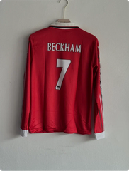 MANCHESTER UNITED 1998-99 HOME KIT BECKHAM FULLSLEEVE POLO