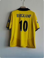 ARSANEL 2003-04 AWAY KIT BERGKAMP FIVESLEEVE POLO