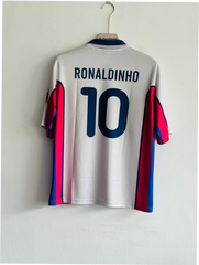 BARCELONA 1998-99 AWAY KIT RONALDINHO FIVESLEEVE POLO