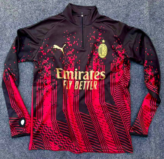 Premium Quality Digital printing Football zipper Ac milan zipper