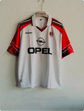 ACMILAN 1997-98 HOME KIT MALDINI FIVESLEEVE POLO