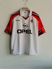 ACMILAN 1997-98 HOME KIT MALDINI FIVESLEEVE POLO