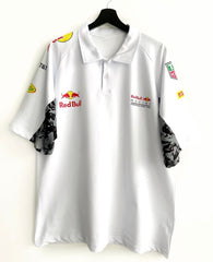 Premium white redbull printed polo shirt