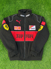 Embroidered Ferrari premium Black jacket