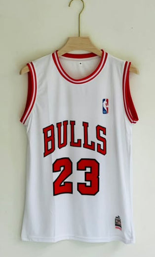 White bulls jordan nba basketball jersey
