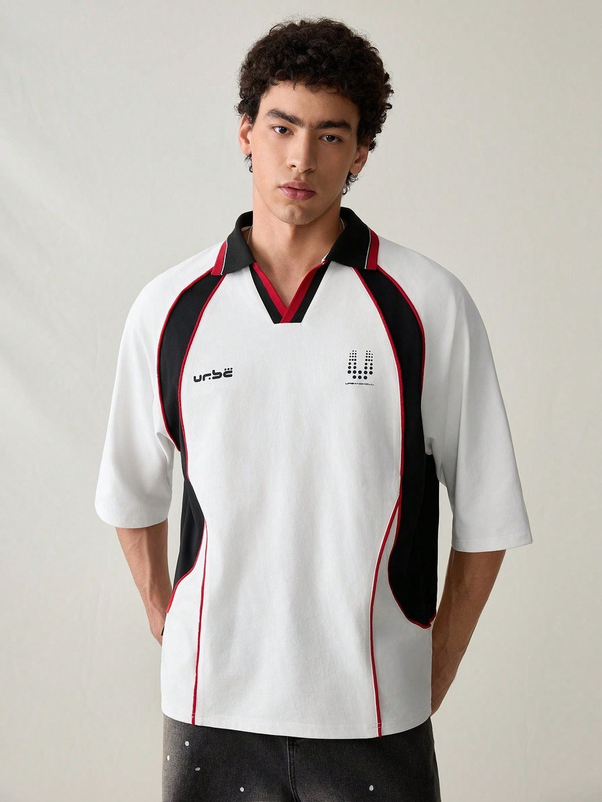 Minimal sport panel polo tee