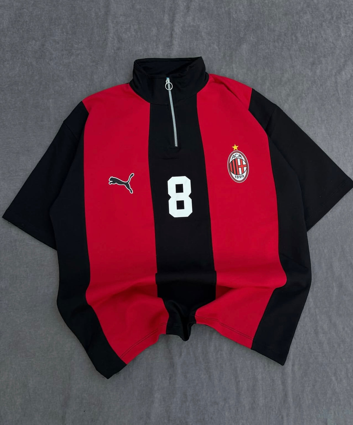 Ac Milan printed zipper