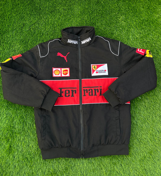 Embroidered Ferrari premium Black jacket