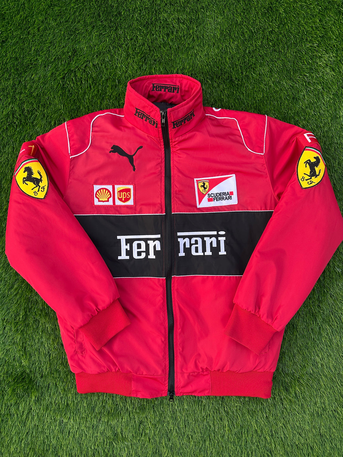 Embroidered Ferrari Premium Red Jacket