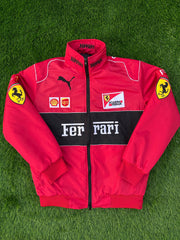 Embroidered Ferrari Premium Red Jacket