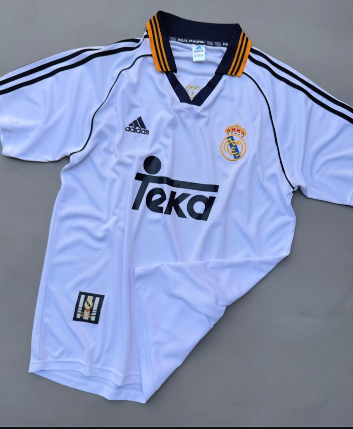 Real Madrid white Teka jersey