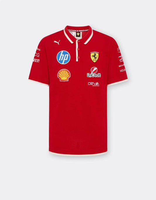 Scuderia Ferrari 2025 Team Polo Jersey