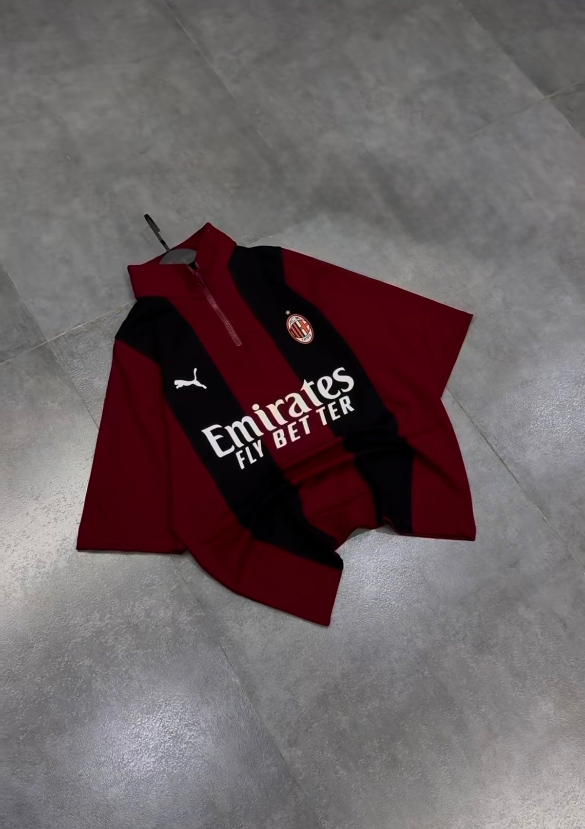 Printed AC Milan zipper
