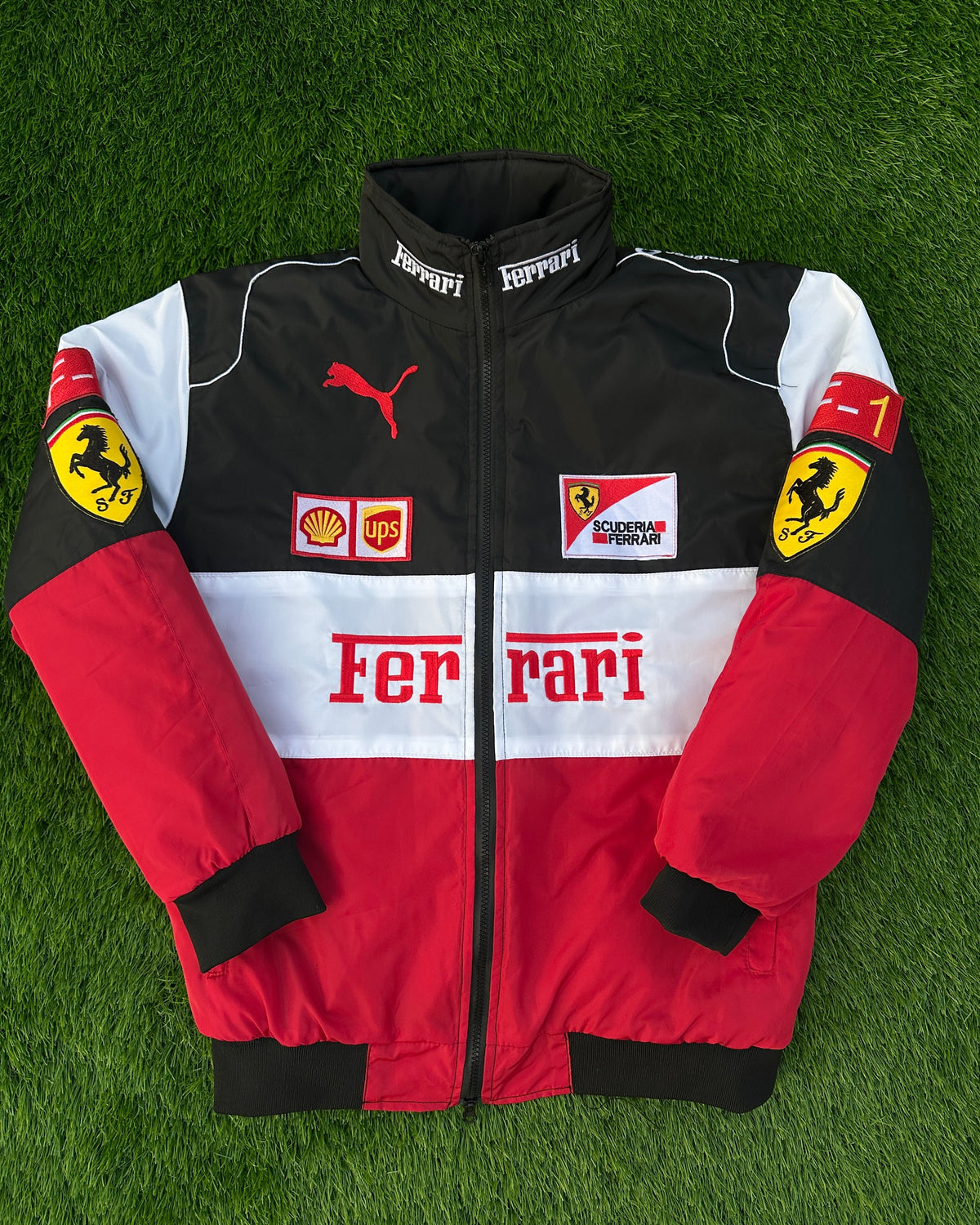 Embroidered Ferrari Premium three color jacket