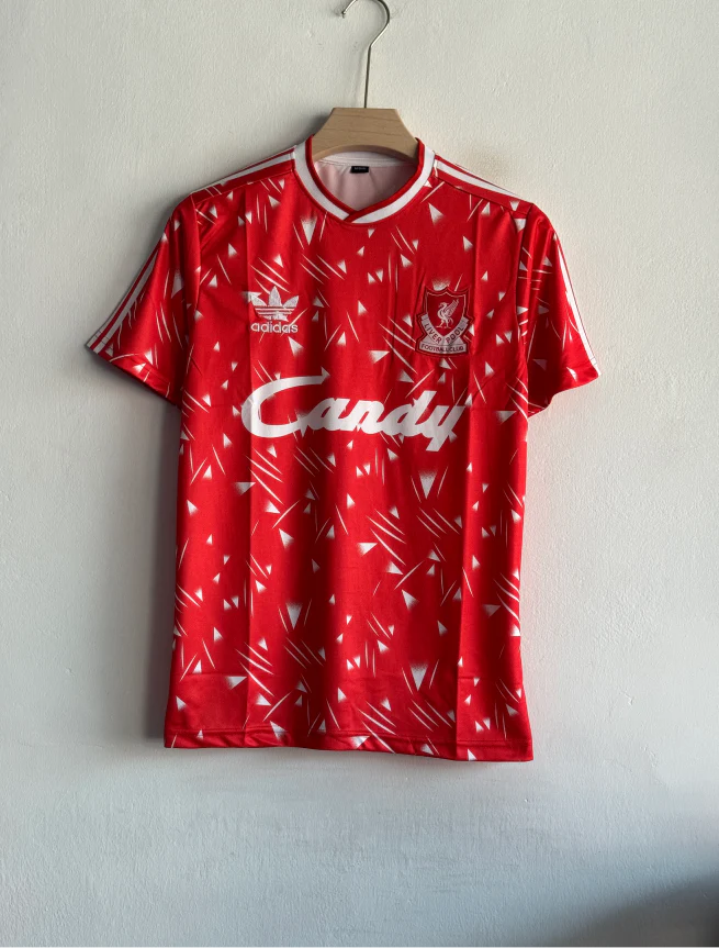LIVERPOOL 1989-90 HOME KIT PRINTED PREMIUM