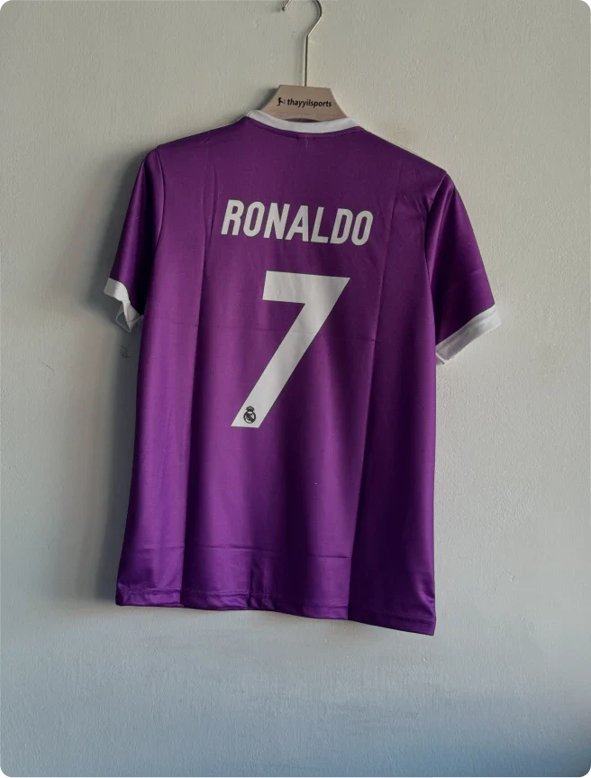 REAL MADRID 2016-17 AWAY KIT RONALDO PRINTED PREMIUM