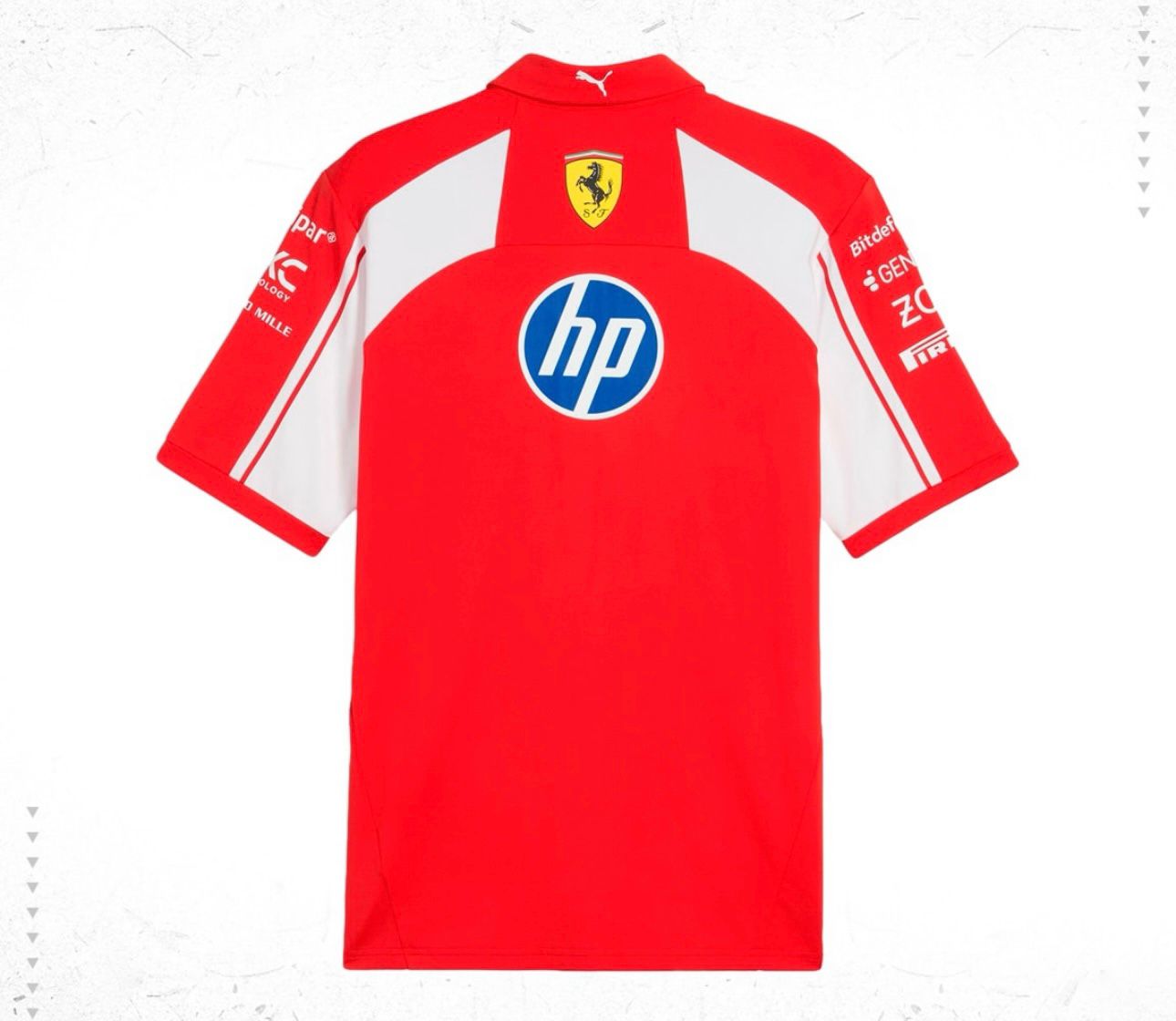 Scuderia Ferrari F1 Team Polo  Zip Shirt