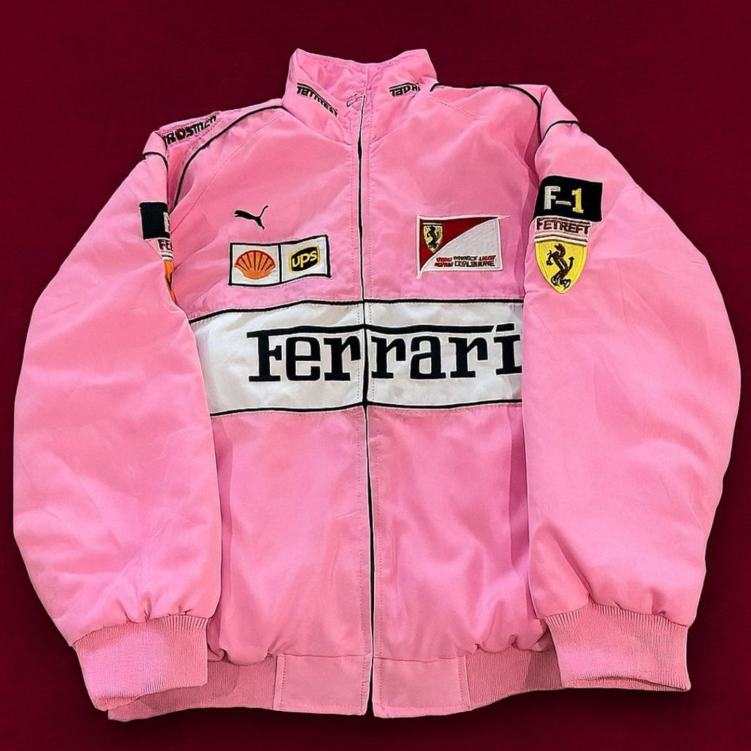 Pink Ferrari F1 Racing Jacket