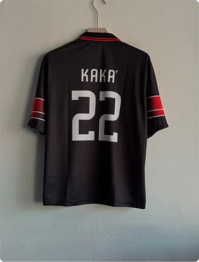 ACMILAN 1997-98 THIRD KIT MALDINI FIVESLEEVE POLO