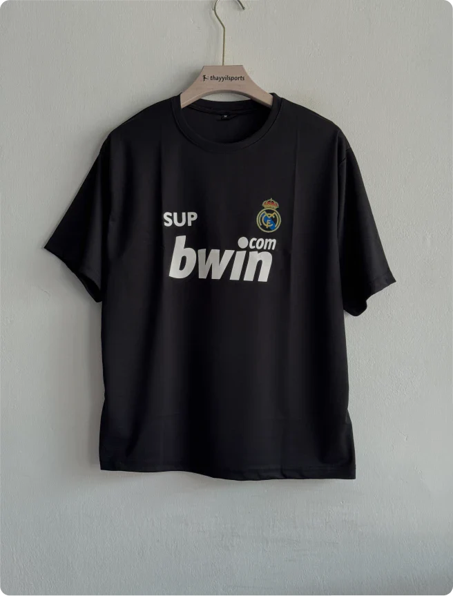 TSHIRT REAL MADRID ZIDANE BLACK FIVESLEEVE