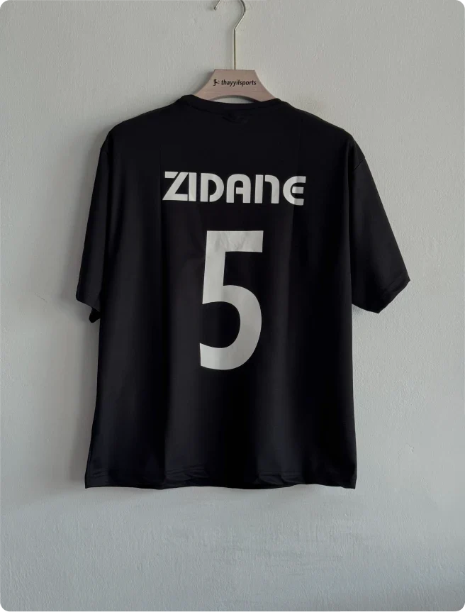 TSHIRT REAL MADRID ZIDANE BLACK FIVESLEEVE