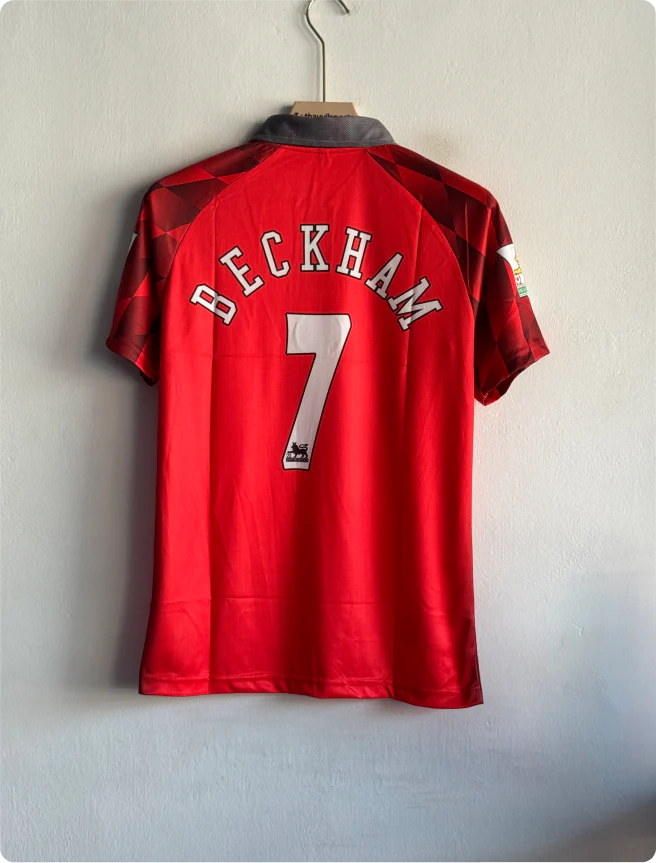 MANCHESTER UNITED 1996-97 HOME KIT BECKHAM POLO PREMIUM
