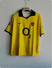 ARSANEL 2003-04 AWAY KIT BERGKAMP FIVESLEEVE POLO