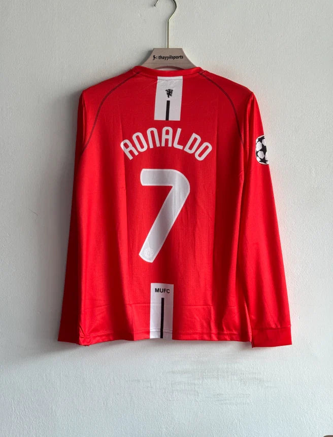 MANCHESTER UNITED 2007-08 HOME KIT RONALDO FULLSLEEVE