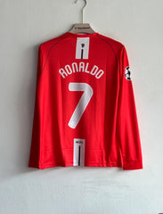 MANCHESTER UNITED 2007-08 HOME KIT RONALDO FULLSLEEVE