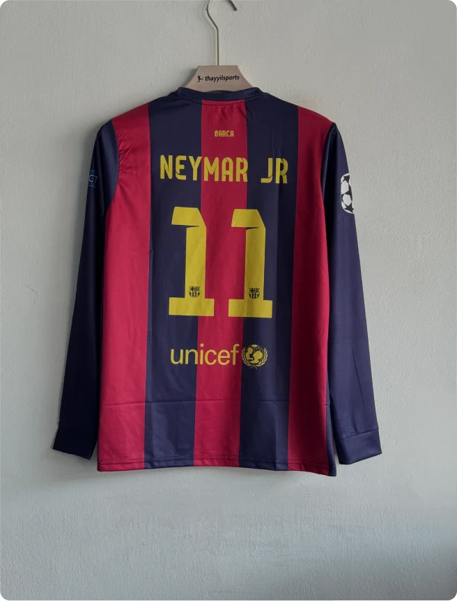 BARCELONA 2014-15 HOME KIT NEYMER FULLSLEEVE