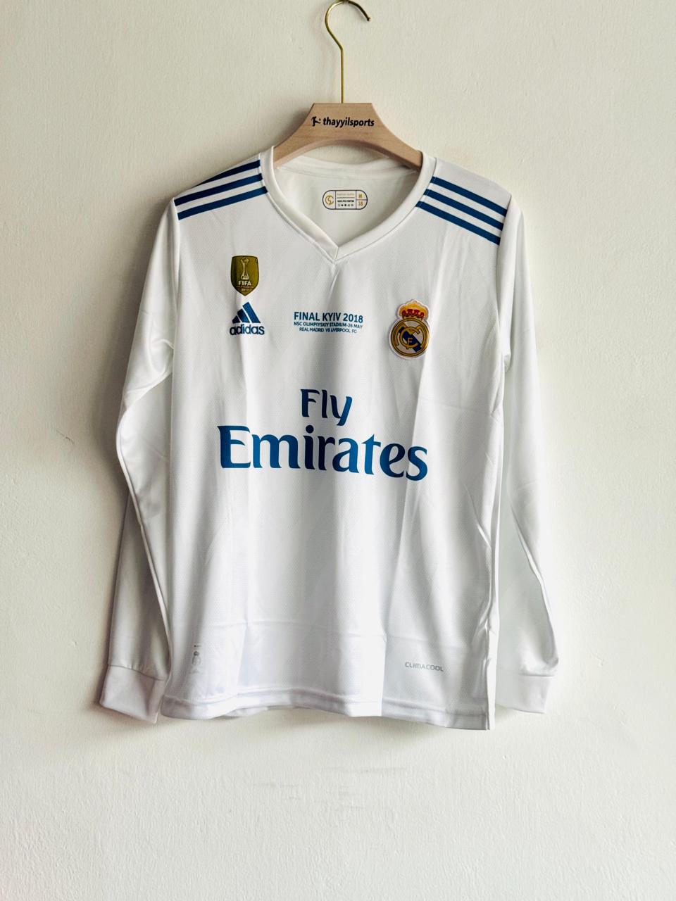 Real Madrid 2017-18 Long Sleeves Home Jersey