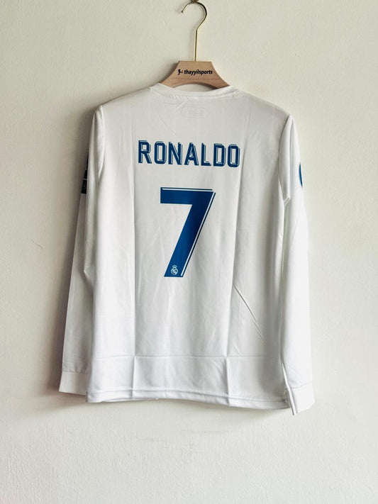 Real Madrid 2017-18 Long Sleeves Home Jersey