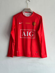 Nike Manchester United 2007-08 long Sleeves Home Jersey