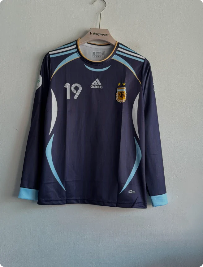 ARGENTINA 2006-07 AWAY KIT MESSI FULLSLEEVE