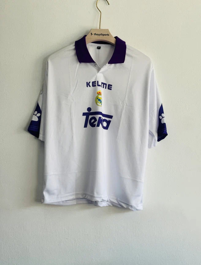 REAL MADRID 1997-98 HOME KIT ZIDANE FIVESLEEVE POLO